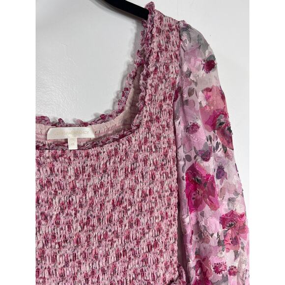 LoveShackFancy Fancy Pink Silk Blend Short Mini Scout Dress Cruise Sleaze Party - Picture 4 of 9